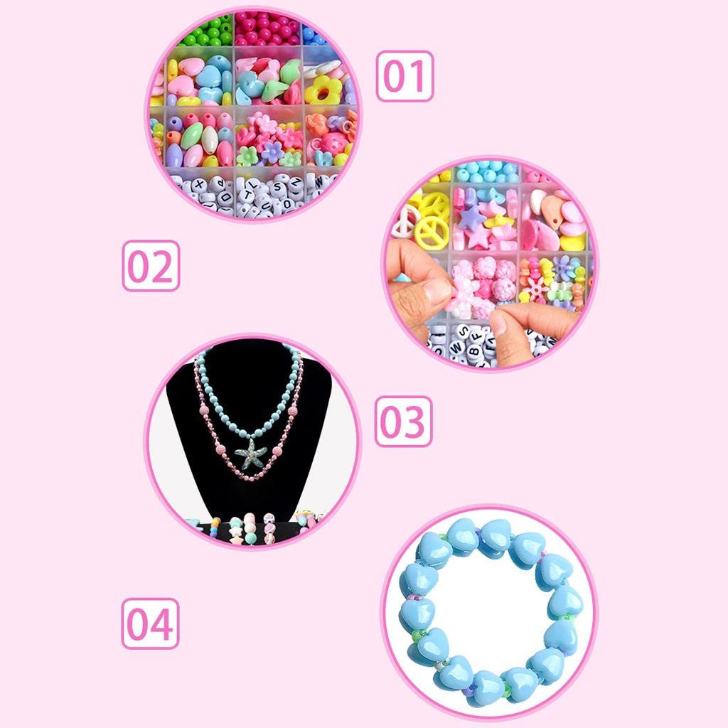 950pcs 24Grid Cute Candy Colors Acrylic Beads with Alphabet Beads For DIY Jewelry Making Kit