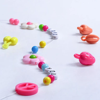 950pcs 24Grid Cute Candy Colors Acrylic Beads with Alphabet Beads For DIY Jewelry Making Kit