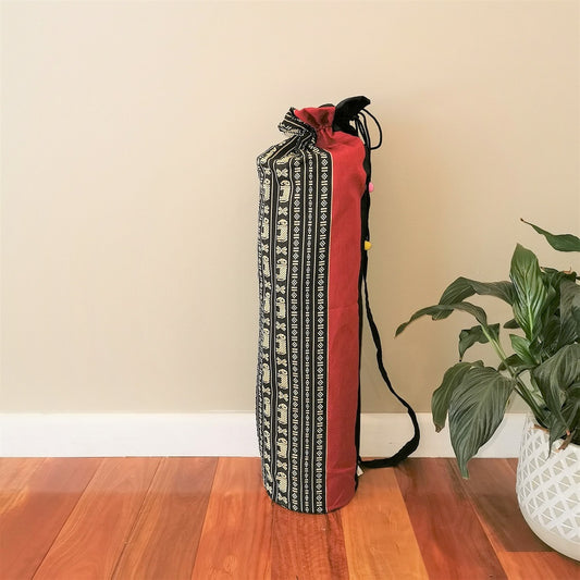 Thai Boho Yoga Mat Carry Bag RedEle