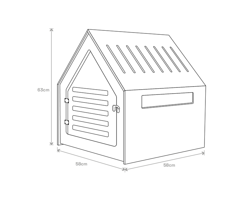 Modern Pet House Dog Crate (Black)