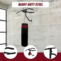 Wall Chin Up & Pull Up Bar with Punching Bag and Speedball Station Combo