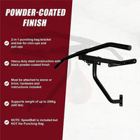 Wall Chin Up & Pull Up Bar with Punching Bag and Speedball Station Combo