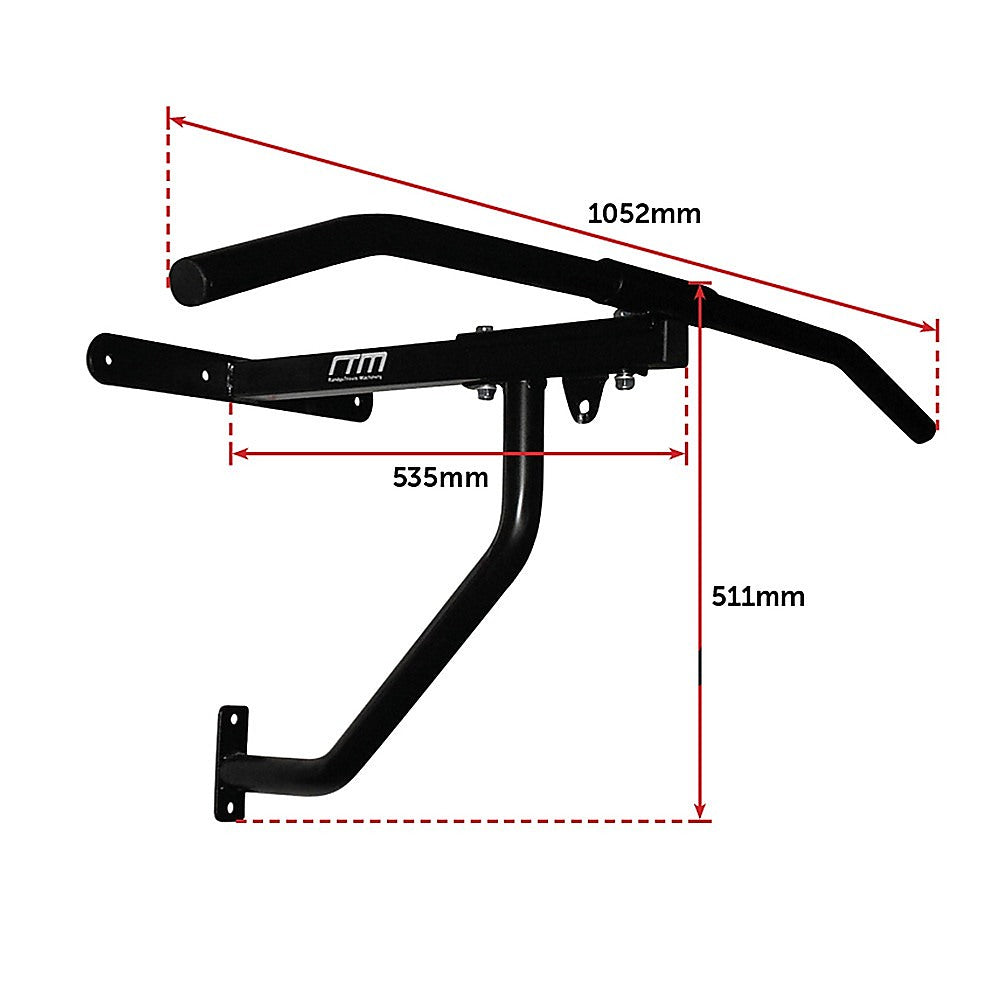 Wall Chin Up & Pull Up Bar with Punching Bag and Speedball Station Combo