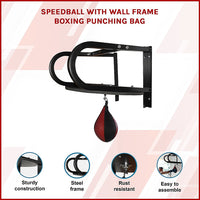 Speedball with Wall Frame – Boxing Punching Bag Training Set for Home Gym