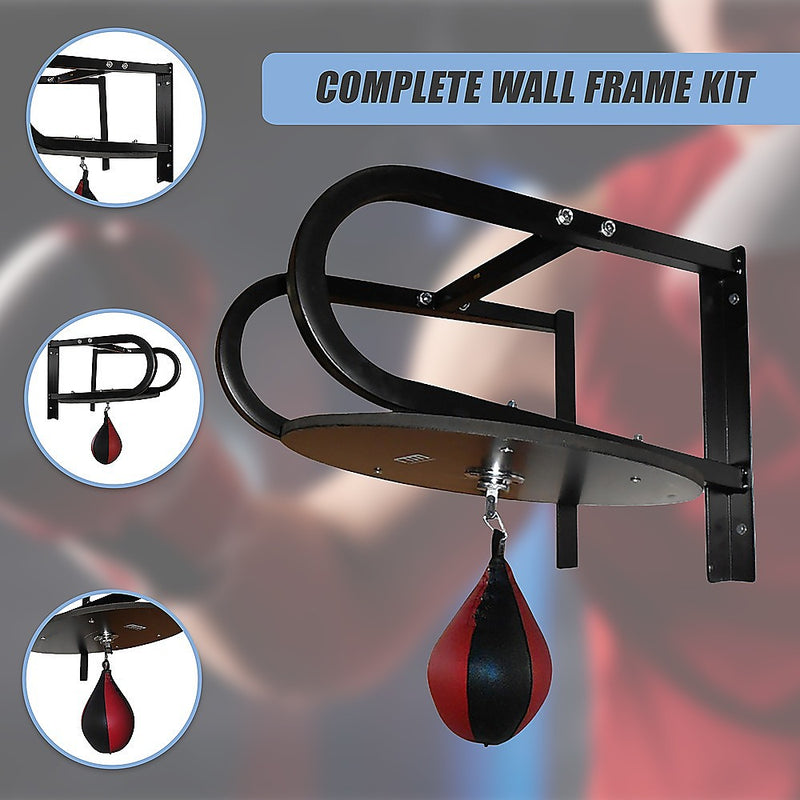 Speedball with Wall Frame – Boxing Punching Bag Training Set for Home Gym