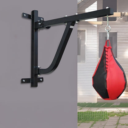 Boxing Punching Bag Wall Pivot Rack – Swivel Mount for Home Gym