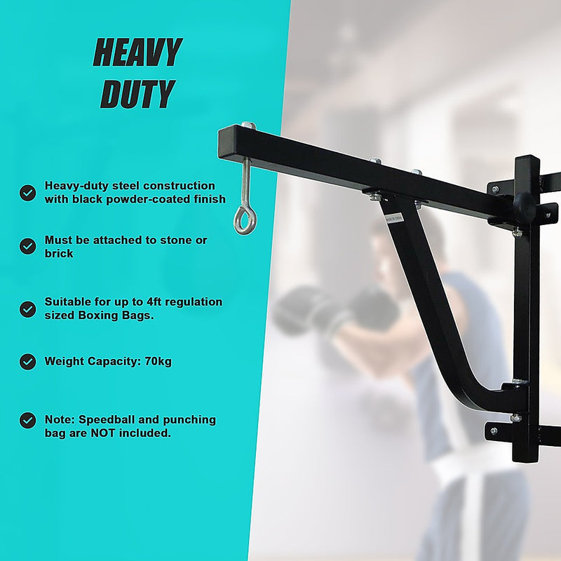 Boxing Punching Bag Wall Pivot Rack – Swivel Mount for Home Gym