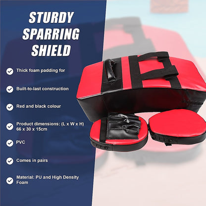 Kickboxing Shield & Punching Pad Combo – Sparring Training Strike Set