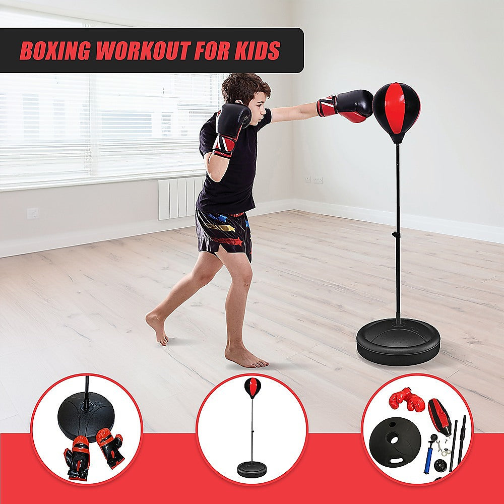 Kids Boxing Punching Bag Set – Children’s Training Gloves & Fitness Stand