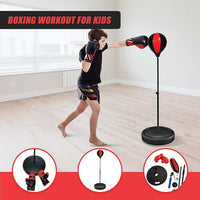 Kids Boxing Punching Bag Set – Children’s Training Gloves & Fitness Stand