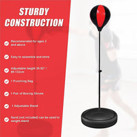Kids Boxing Punching Bag Set – Children’s Training Gloves & Fitness Stand