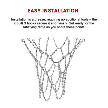 Heavy Duty Metal Pro Basketball Net Highly Durable Chain