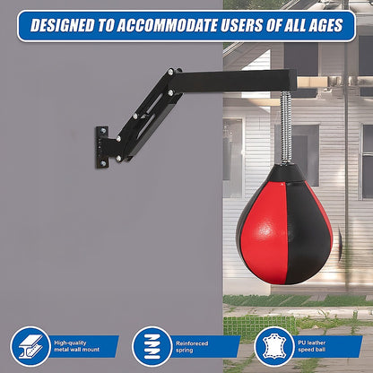 Speed Bag Punching Boxing Bag Wall Mount Reflex Training