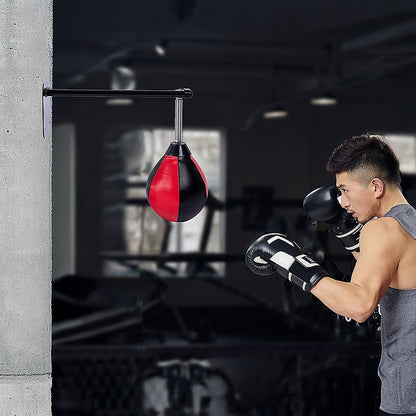 Wall Hanging Boxing Punching Bag Speed Training Stress Relief Kit with Wall Mount Bracket