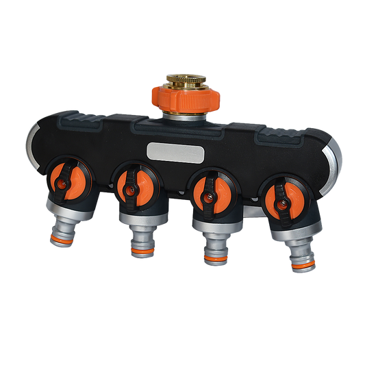 4 Way Hose Splitter Tap Garden Water Irrigation Distributor Valve