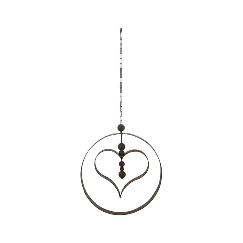 Hanging Serenity Circle w Heart 125cm