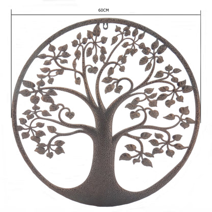 Laser  Cut Round Tree Of Life Wall Art 60cm