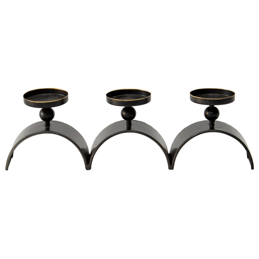 Elementals Three Arch Pillar Candle Holder 48cm