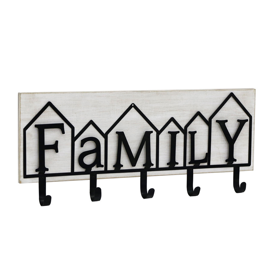 Family 5 Hook Wall Hanging 60cm