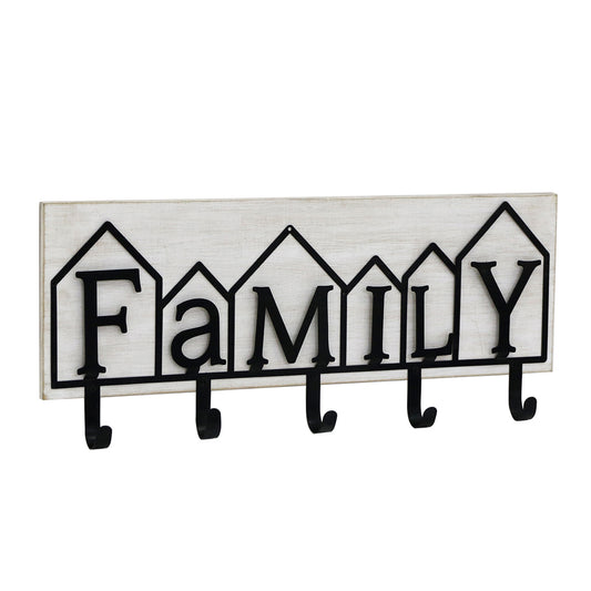 Family 5 Hook Wall Hanging 60cm