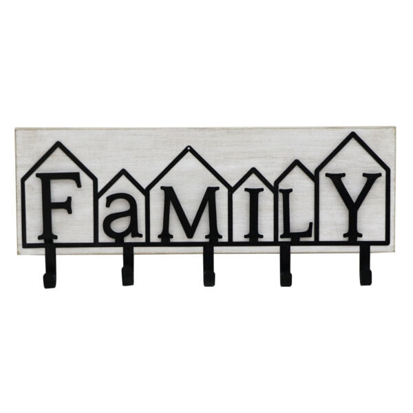 Family 5 Hook Wall Hanging 60cm