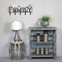 Family 5 Hook Wall Hanging 60cm