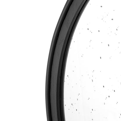 Bingley Rose Black Speckled Round Mirror 82cm