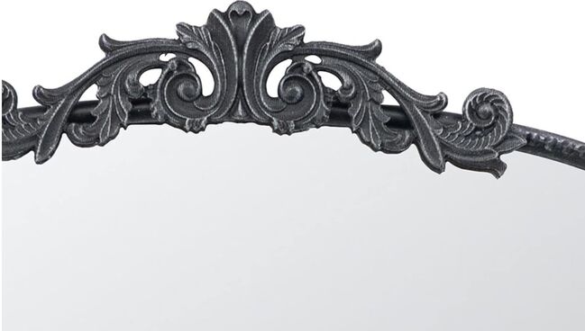 Baroque Tall Black Wall Mirror 91cm
