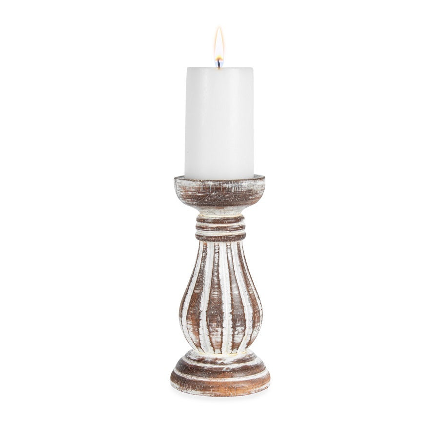 Hand-Carved Classic Candle Holder 8x20cm