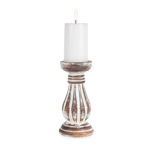 Hand-Carved Classic Candle Holder 8x20cm