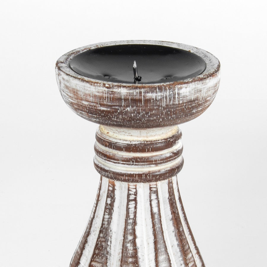 Hand-Carved Classic Candle Holder 8x20cm