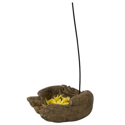 Handcrafted Mouded Sincerity Hands ( small incence stick holder) 18x13cm