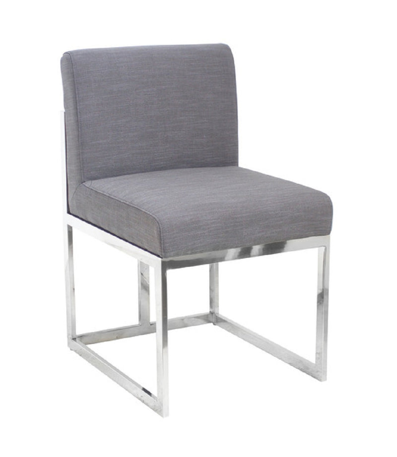 Jaxson Dining Chair Grey Silver Seat Sofa Lounge Tub 81cm