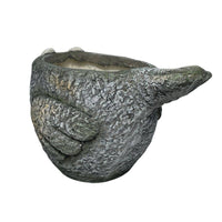 Curious Bird Planter W  Hole & Plug 41x24cm
