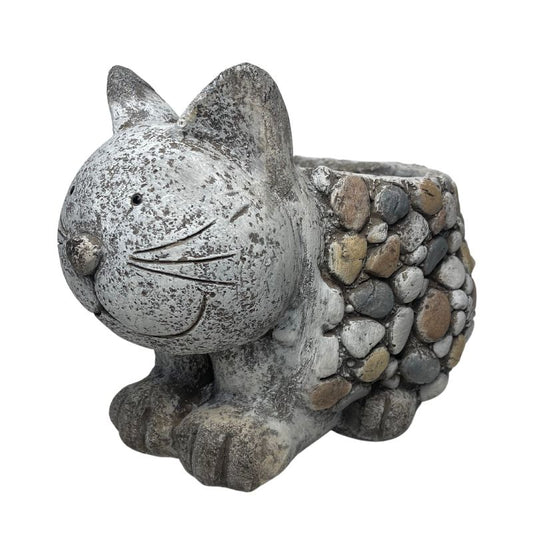 Kitten Planter W  Hole & Plug 29x21cm