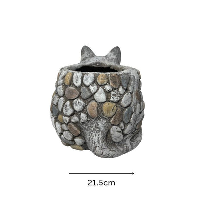 Kitten Planter W  Hole & Plug 29x21cm