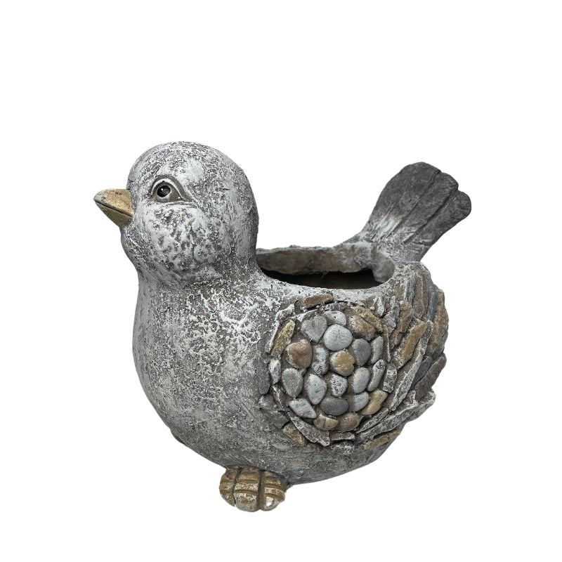 Baby Bird Planter W  Hole & Plug 33x26cm