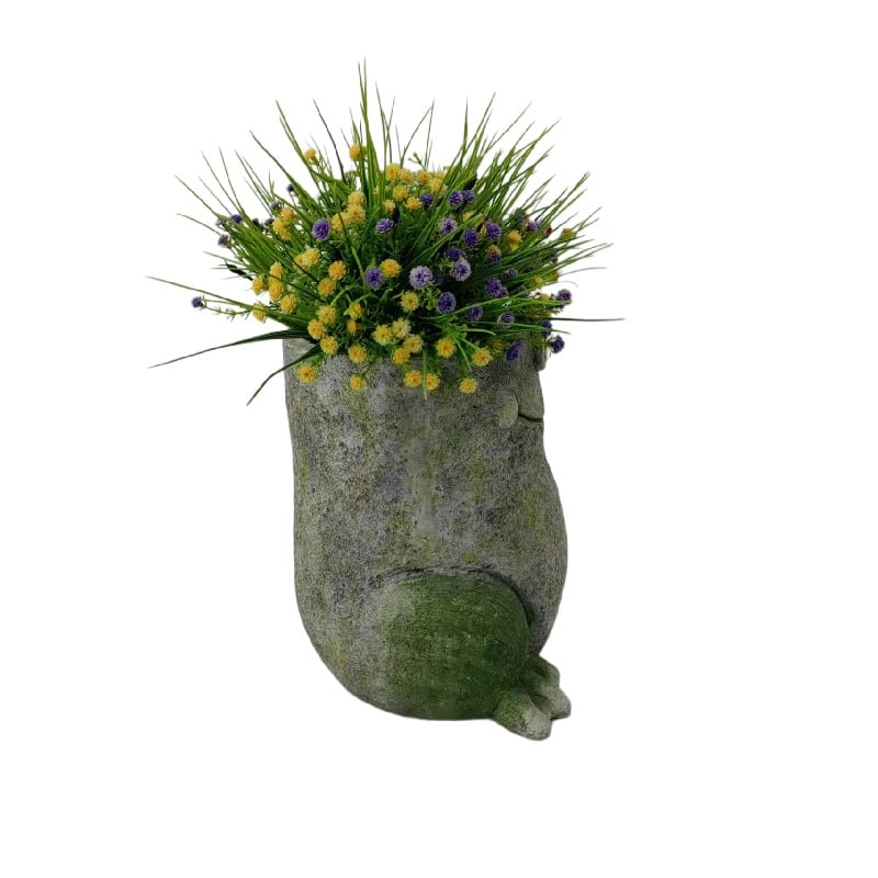 Quirky Frog Planter w Hole + Plug 26cm