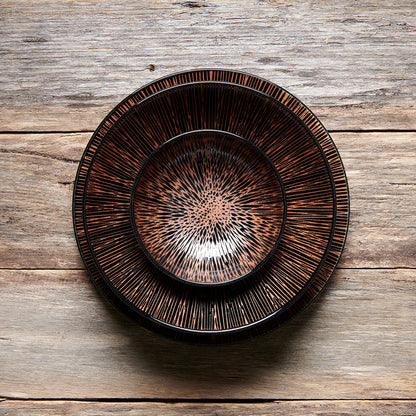 Ramen Bowl 24.5cm Bronze Converging Glaze