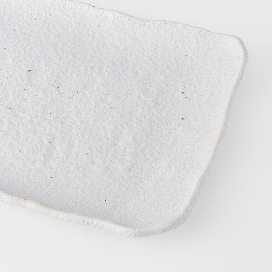 Platter Rectangular 35cm Shell White Glaze