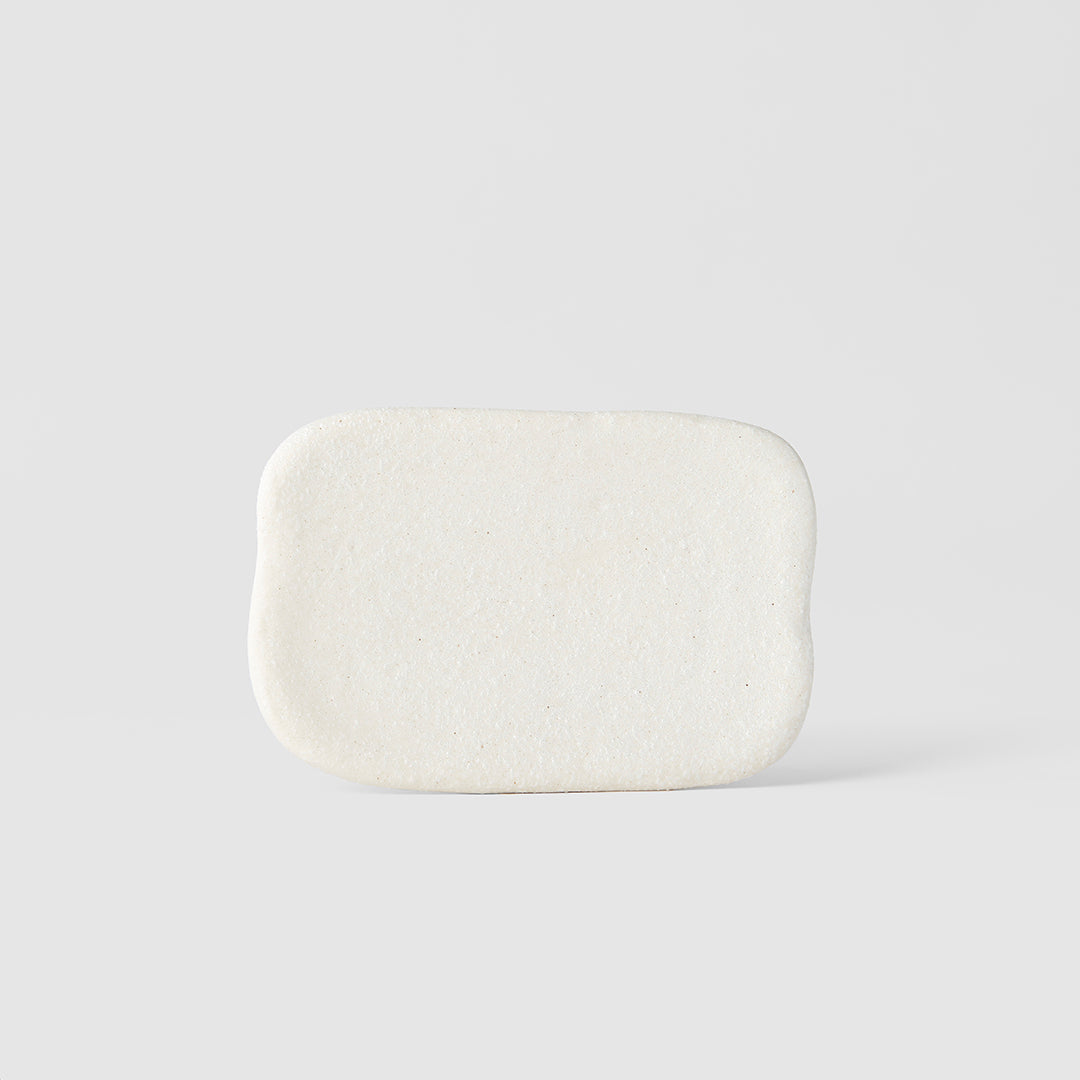 Plate Rectangular 16cm Shell White Glaze