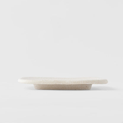 Plate Square 19cm Shell White Glaze