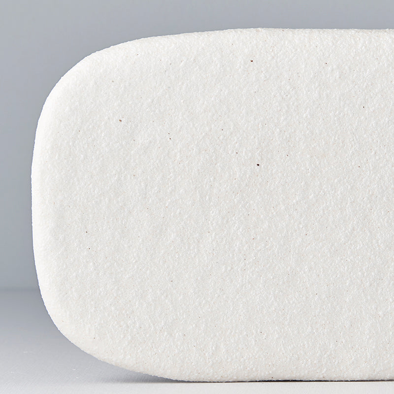 Plate Rectangular 22cm Shell White Glaze