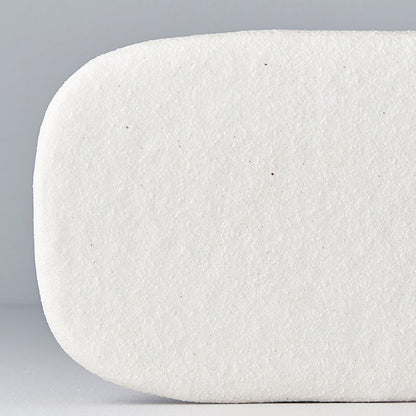 Plate Rectangular 22cm Shell White Glaze