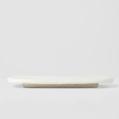 Plate Rectangular 22cm Shell White Glaze