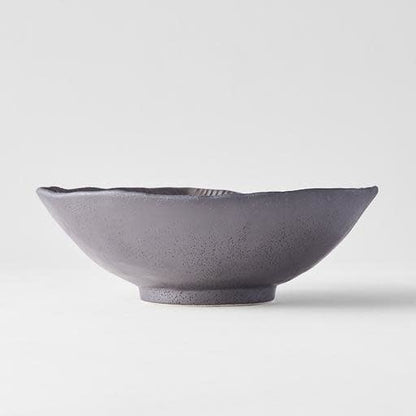 Bowl Leaf Shaped 24cm Midori Green Glaze