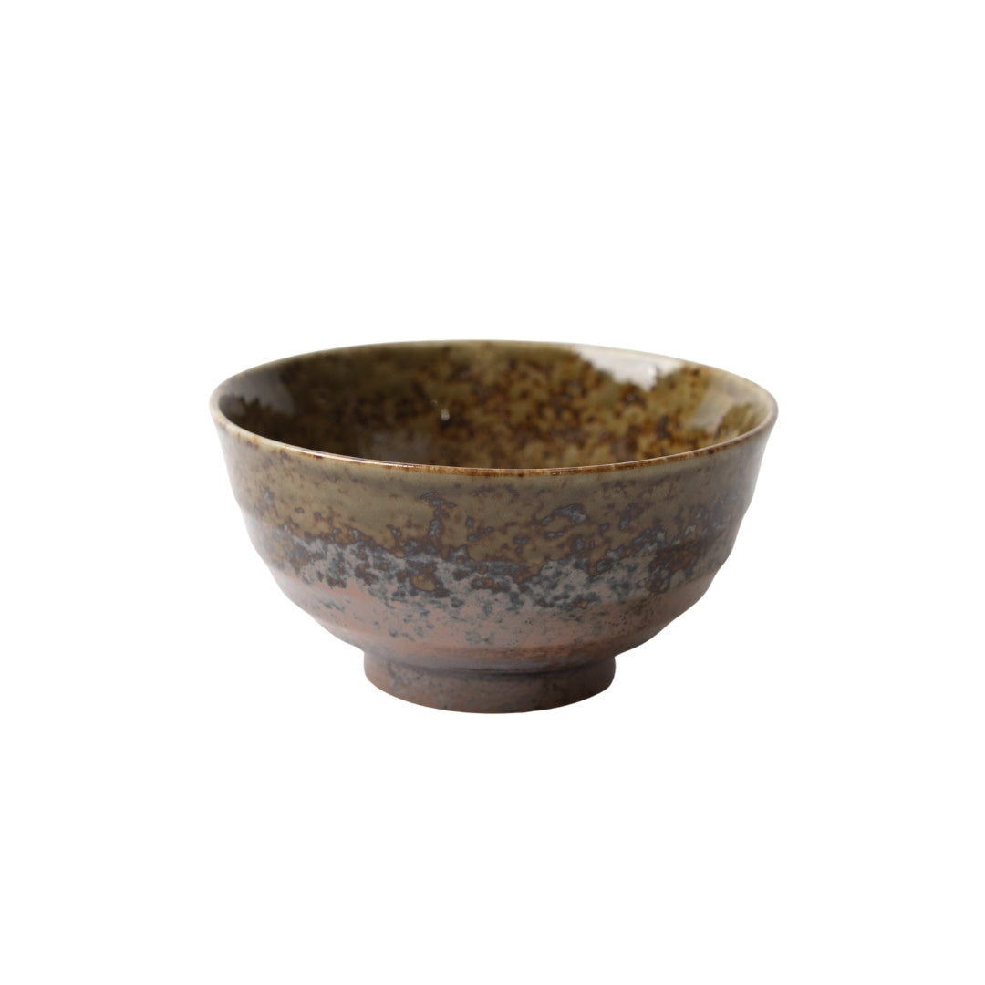 Udon Bowl Fluted 17cm Chestnut Glaze