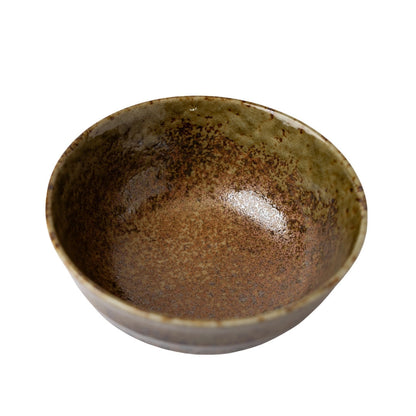 Udon Bowl Fluted 17cm Chestnut Glaze