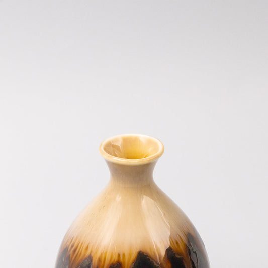 Sake Jug 300ml Black Gloss Sunflower Drip Glaze