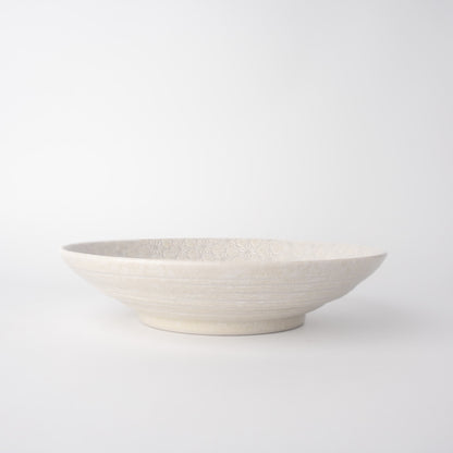 Pasta Bowl Flat 23cm White Star Glaze